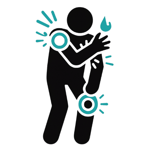 Chiropractic joint care icon for auto injury pain and mobility recovery
