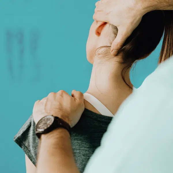 Patient receiving Evidence-based chiropractic technique to restore alignment and relieve pain